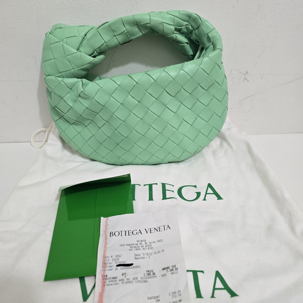 Bottega Veneta Intrecciato Mini Jodie Bag in Fountaim Green